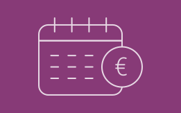 Symbol Kalendara so symbolom meny euro